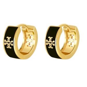 Tory Burch Gold and Black Earrings
